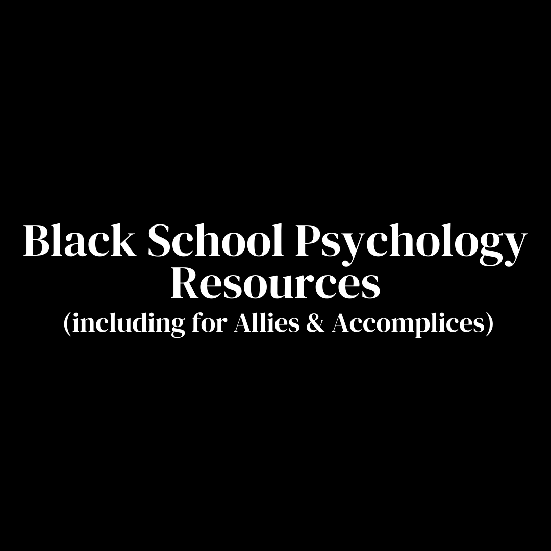 Black School Psychology Resources